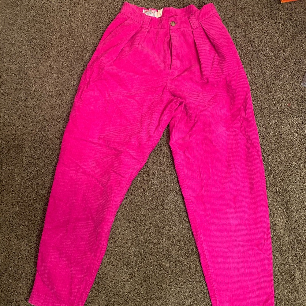 Fuschia Corduroy Pants